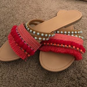 Tassel Flat Sandals